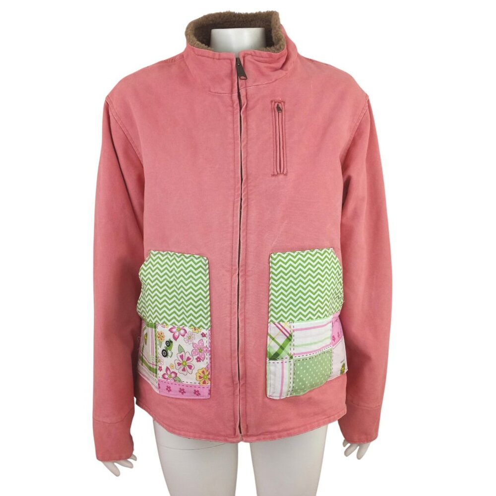 Carhartt Pink Canyon Sandstone Sherpa Lined John Deere Modified Jacket